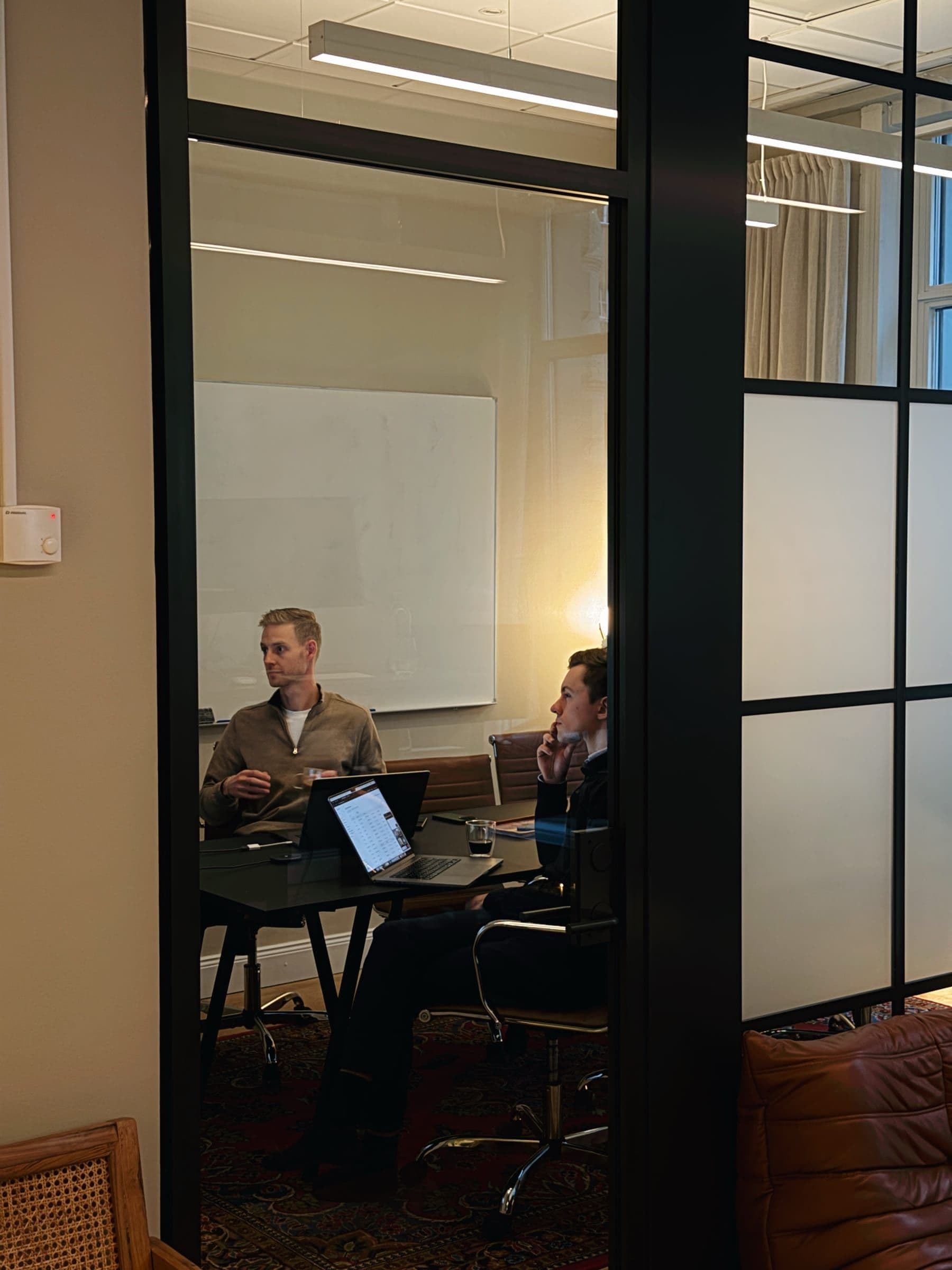An afternoon working session in the Stockholm office